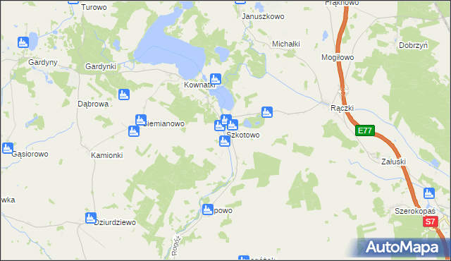 mapa Szkotowo, Szkotowo na mapie Targeo
