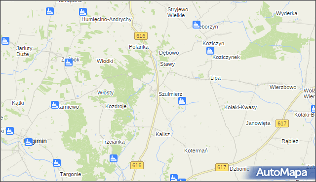 mapa Szulmierz, Szulmierz na mapie Targeo