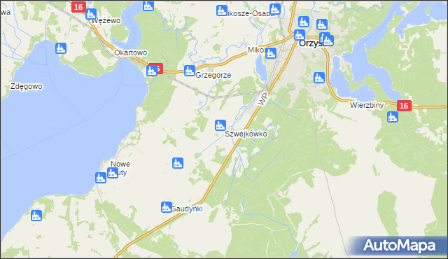 mapa Szwejkówko, Szwejkówko na mapie Targeo