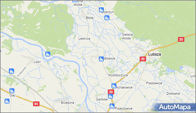 mapa Szydłowice, Szydłowice na mapie Targeo