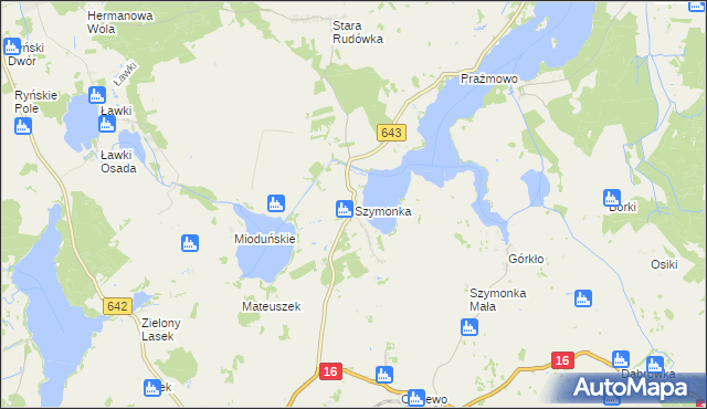 mapa Szymonka, Szymonka na mapie Targeo