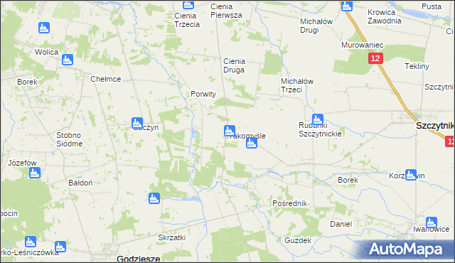 mapa Takomyśle, Takomyśle na mapie Targeo