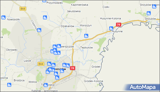 mapa Teptiuków, Teptiuków na mapie Targeo