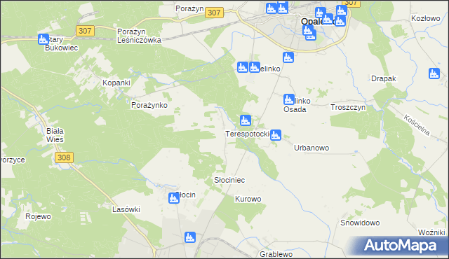 mapa Terespotockie, Terespotockie na mapie Targeo