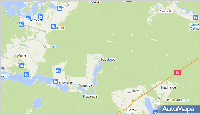 mapa Tobołowo, Tobołowo na mapie Targeo