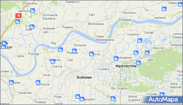 mapa Tonia gmina Bolesław, Tonia gmina Bolesław na mapie Targeo