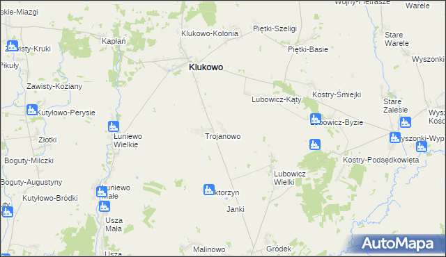 mapa Trojanówek, Trojanówek na mapie Targeo