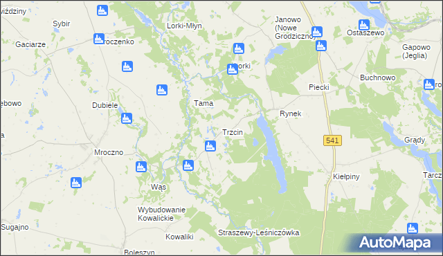 mapa Trzcin, Trzcin na mapie Targeo