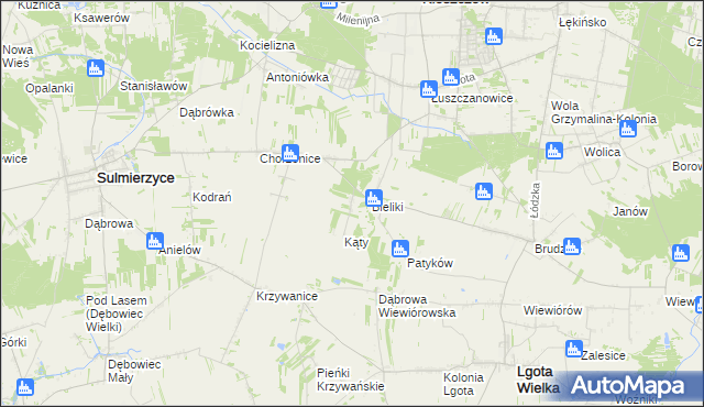 mapa Trzciniec gmina Sulmierzyce, Trzciniec gmina Sulmierzyce na mapie Targeo