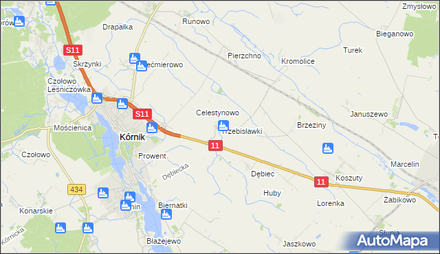 mapa Trzebisławki, Trzebisławki na mapie Targeo