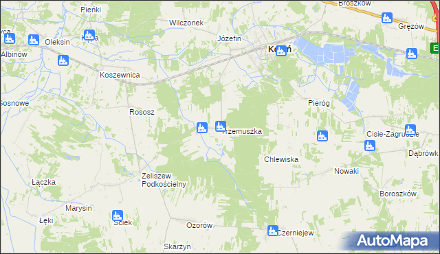 mapa Trzemuszka, Trzemuszka na mapie Targeo