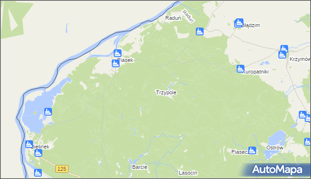 mapa Trzypole, Trzypole na mapie Targeo