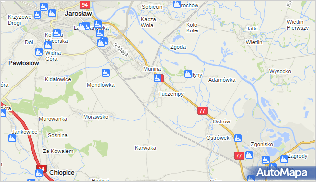 mapa Tuczempy, Tuczempy na mapie Targeo
