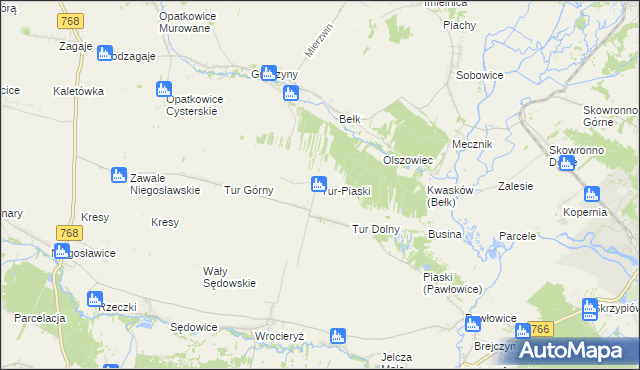 mapa Tur-Piaski, Tur-Piaski na mapie Targeo