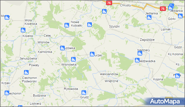 mapa Turzec, Turzec na mapie Targeo