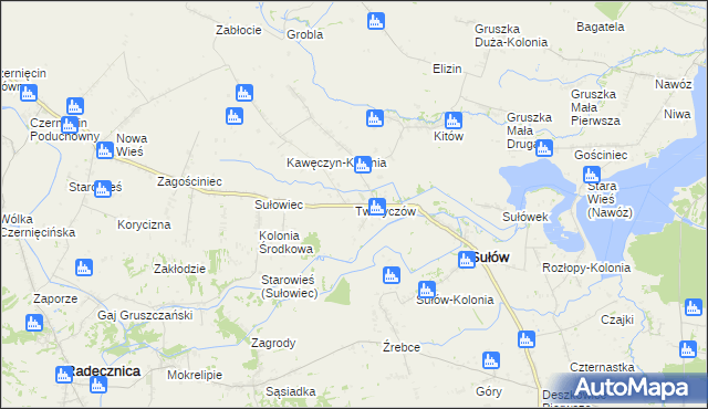 mapa Tworyczów, Tworyczów na mapie Targeo