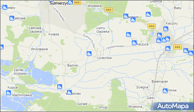mapa Uciechów gmina Odolanów, Uciechów gmina Odolanów na mapie Targeo