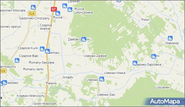 mapa Ulatowo-Janowięta, Ulatowo-Janowięta na mapie Targeo