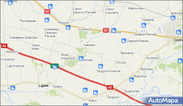 mapa Wacławów gmina Lądek, Wacławów gmina Lądek na mapie Targeo