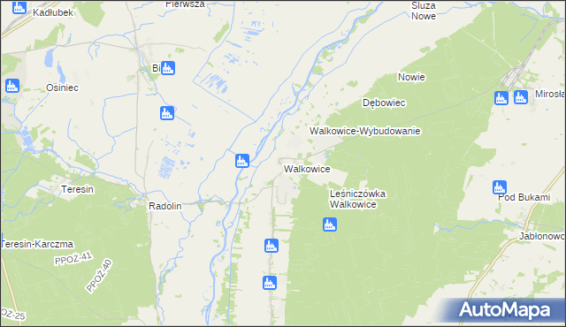 mapa Walkowice, Walkowice na mapie Targeo