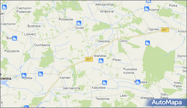 mapa Wandów, Wandów na mapie Targeo