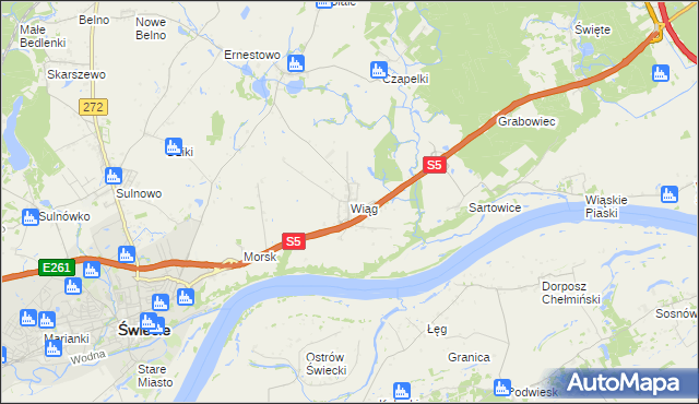 mapa Wiąg, Wiąg na mapie Targeo