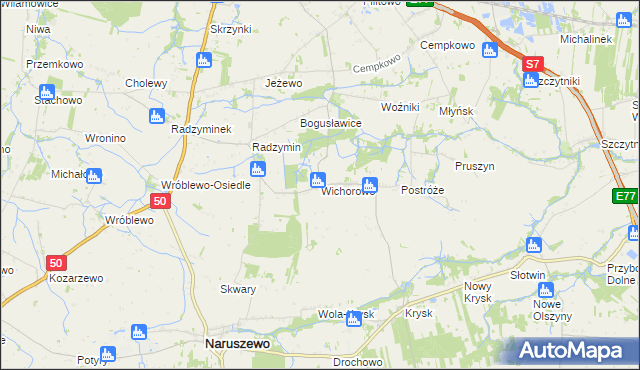 mapa Wichorowo, Wichorowo na mapie Targeo