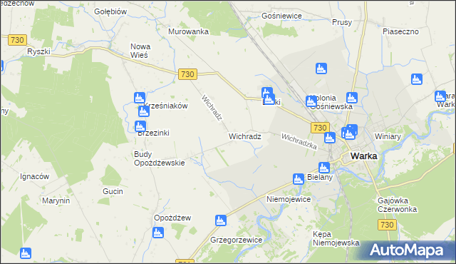 mapa Wichradz, Wichradz na mapie Targeo
