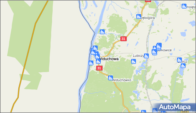 mapa Widuchowa powiat gryfiński, Widuchowa powiat gryfiński na mapie Targeo