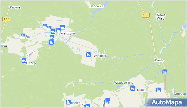 mapa Wielboki, Wielboki na mapie Targeo