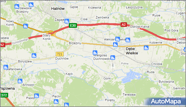 mapa Wielgolas Duchnowski, Wielgolas Duchnowski na mapie Targeo