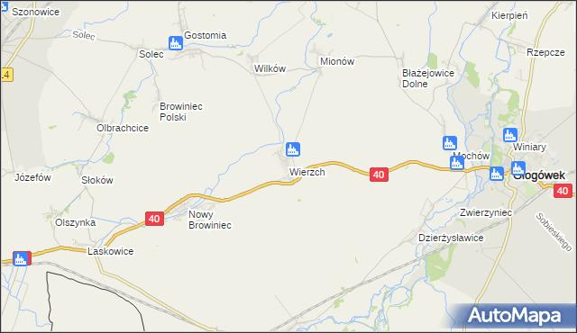 mapa Wierzch, Wierzch na mapie Targeo