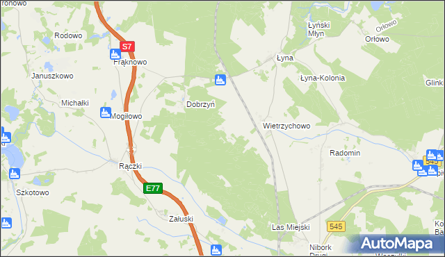 mapa Wietrzychówko, Wietrzychówko na mapie Targeo