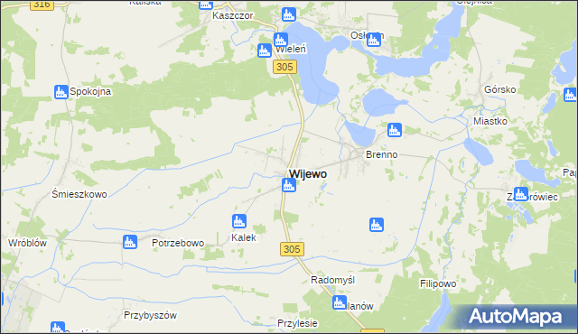 mapa Wijewo, Wijewo na mapie Targeo