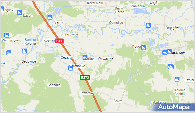 mapa Wilczanka, Wilczanka na mapie Targeo