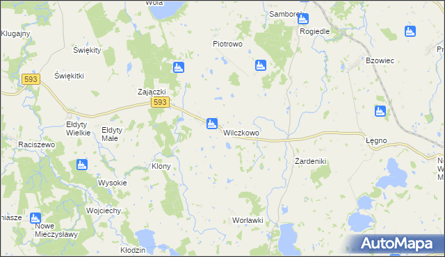 mapa Wilczkowo gmina Lubomino, Wilczkowo gmina Lubomino na mapie Targeo