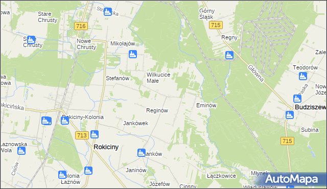 mapa Wilkucice Duże, Wilkucice Duże na mapie Targeo