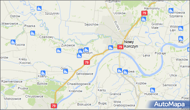 mapa Winiary Dolne, Winiary Dolne na mapie Targeo