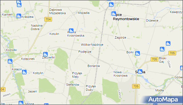 mapa Winna Góra gmina Słupia, Winna Góra gmina Słupia na mapie Targeo