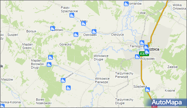 mapa Wirkowice Drugie, Wirkowice Drugie na mapie Targeo