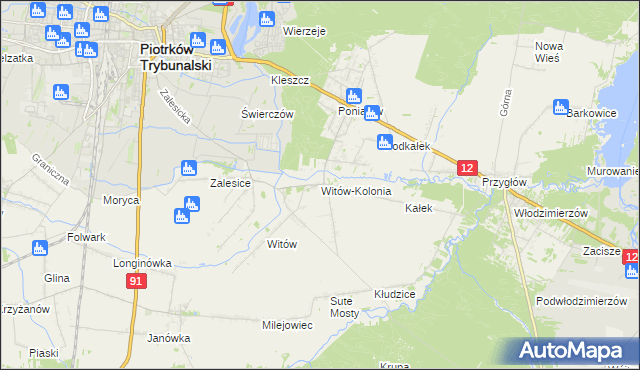 mapa Witów-Kolonia, Witów-Kolonia na mapie Targeo