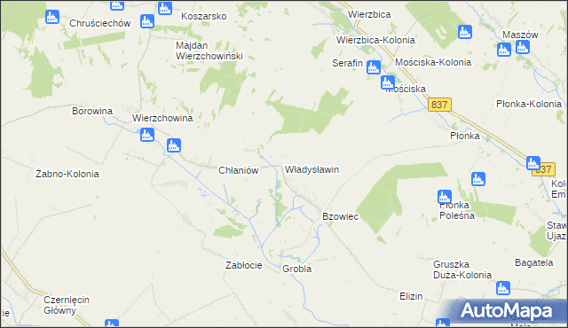 mapa Władysławin, Władysławin na mapie Targeo