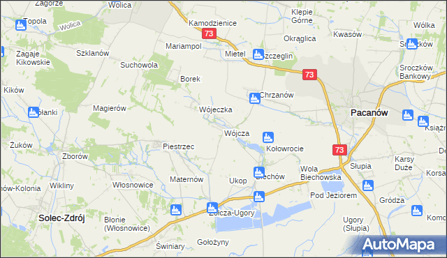 mapa Wójcza, Wójcza na mapie Targeo