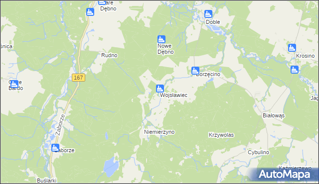 mapa Wojsławiec, Wojsławiec na mapie Targeo