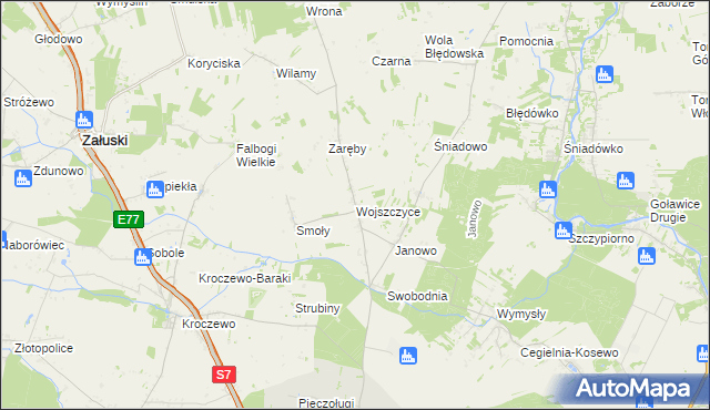 mapa Wojszczyce, Wojszczyce na mapie Targeo