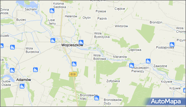 mapa Wola Bobrowa, Wola Bobrowa na mapie Targeo