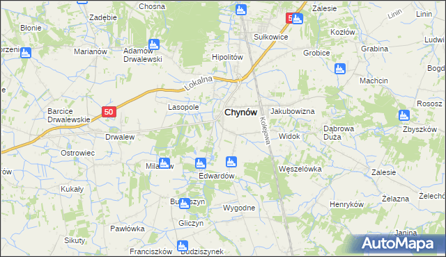 mapa Wola Chynowska, Wola Chynowska na mapie Targeo