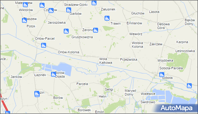 mapa Wola Kałkowa, Wola Kałkowa na mapie Targeo