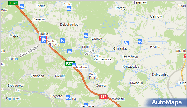 mapa Wola Karczewska, Wola Karczewska na mapie Targeo
