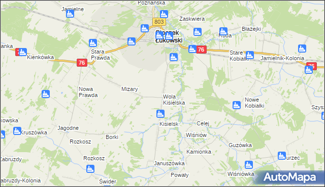 mapa Wola Kisielska, Wola Kisielska na mapie Targeo